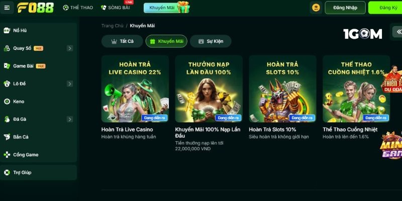 FO88 hỗ trợ khuyến mãi giá trị khủng