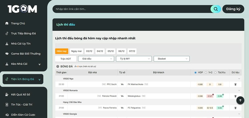 Giải đáp chi tiết thông tin về chuyên mục 1GOM kết quả bóng đá hôm nay