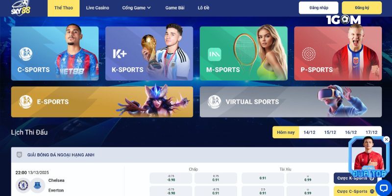 SKY88 làm hài lòng cộng đồng bet thủ
