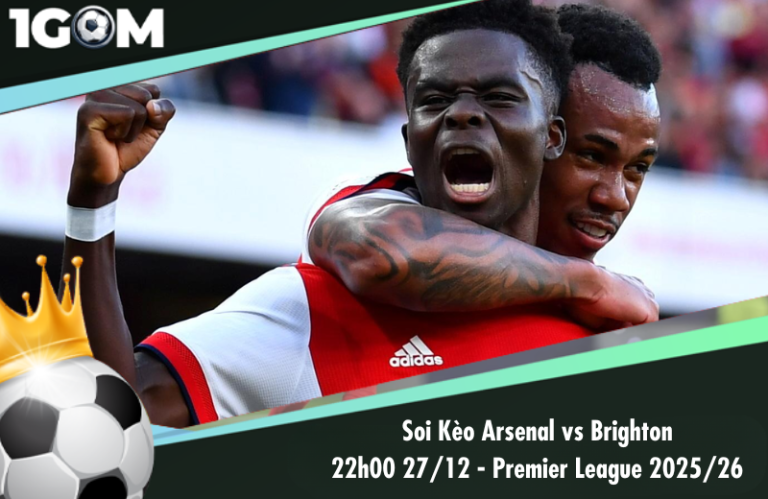 Soi Kèo Arsenal vs Brighton 22h00 27/12 - Ngoại hạng Anh 2025/26