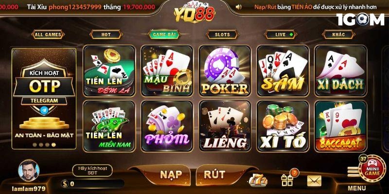 Kho game giải trí tại YO88 cực kỳ phong phú mang đến trải nghiệm đa dạng cho người chơi