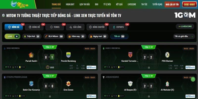 Mitom - Nền tảng phát sóng trực tiếp bóng đá chất lượng