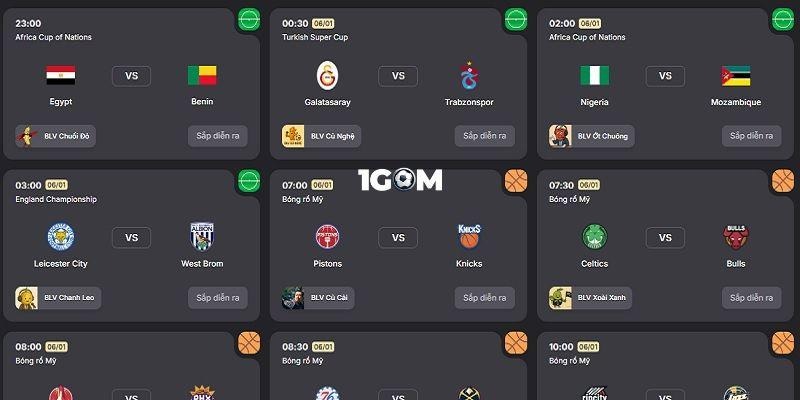 Giải trí với các trận cầu nảy lửa cùng nền tảng