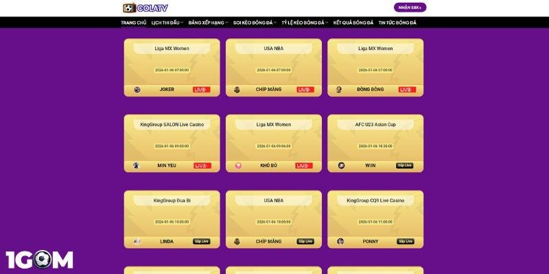 ColaTV - Nơi bạn có thể tìm kiếm các trận đấu bóng đá hấp dẫn thưởng thức mỗi ngày