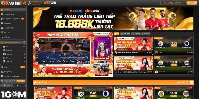 OKWINTV là một website xem bóng đá dành cho fan bóng đá trên khắp Việt Nam
