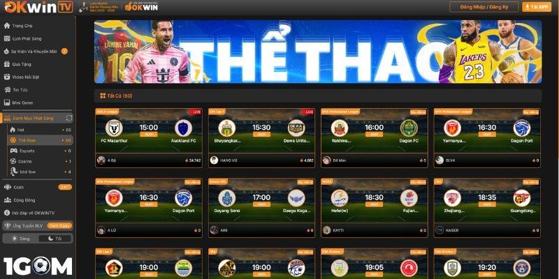 Đơn vị tự hào là nơi phát sóng trực tiếp nhiều giải đấu khác nhau